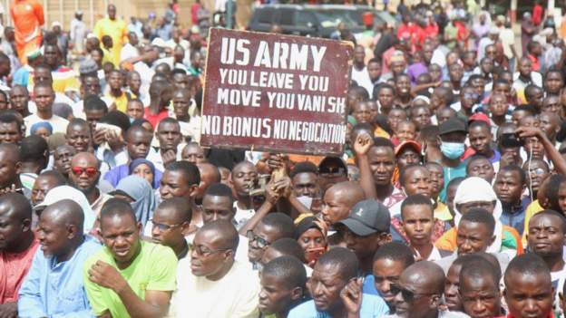Angry Niger protesters call for immediate exit of US troops