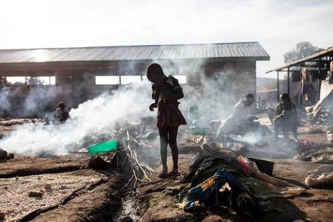 Tragedy Strikes: Rebels' Bombing Ravages Eastern Congo Displacement Camp, Leaving Trail of Death and Destruction